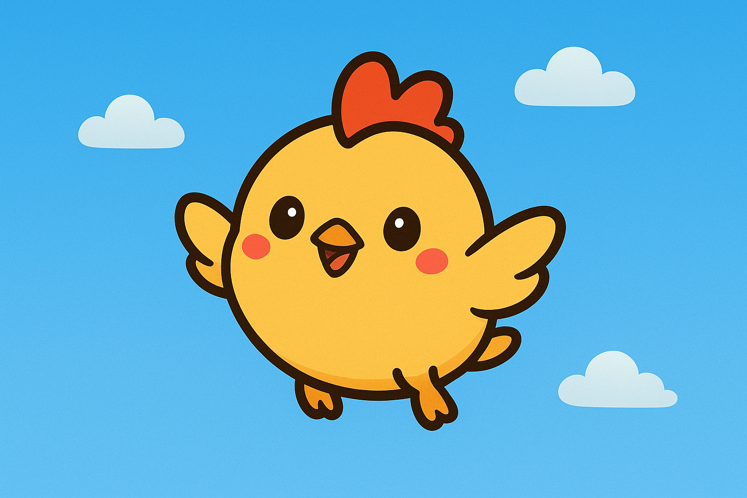 Cloudhuhn, das spielerische Huhn